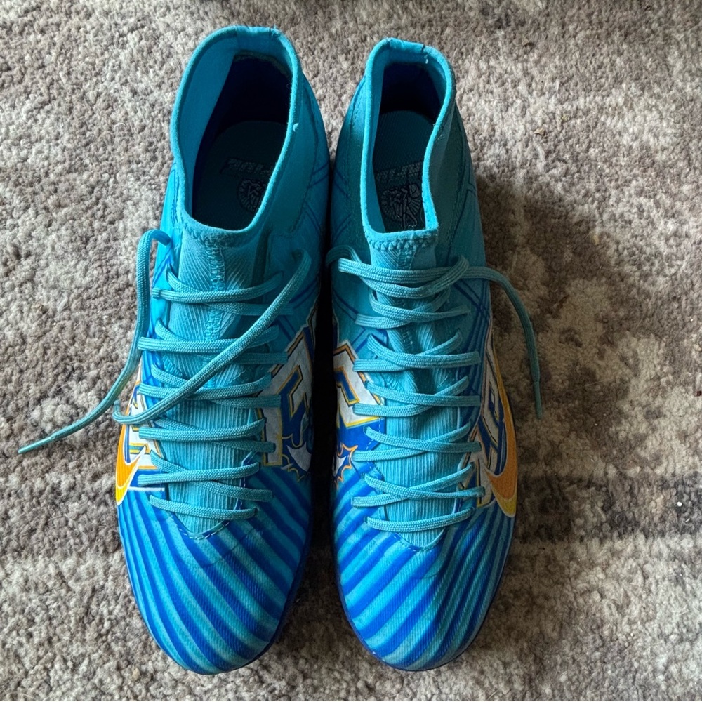 Nike Zoom Mercurial Superfly 9Academy KMTF DO9347-400 Mbappe Futsal Shoes Sz 9.5